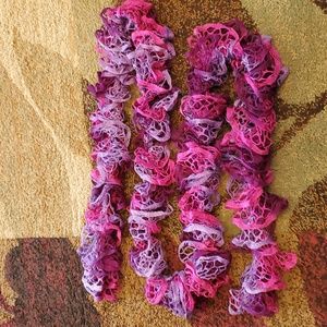Women's hand crocheted 92" scarf